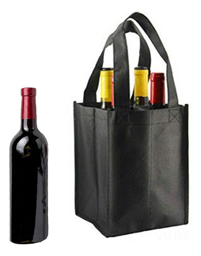 Bolsa De Transporte De Vino Para 4 Botellas Reutilizables