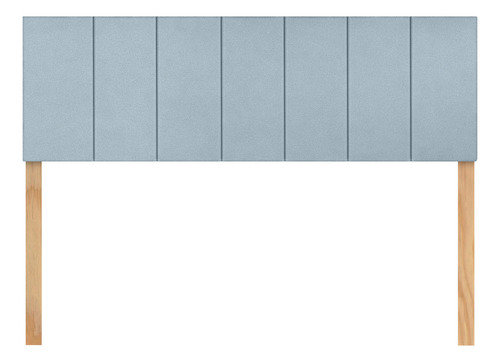 Cabecera Queen Size Dotico Raya Vertical 3 En 1 Moderna Color Cielo