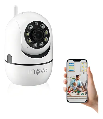 Inova Câmera de Segurança WiFi 1080p Panorâmica com Visão Noturna...