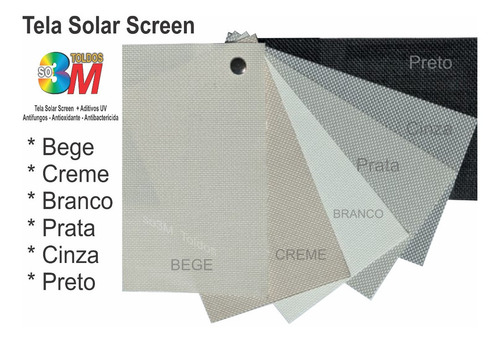 Imagem 5 de 9 de 1 Toldo Cortina Tela Solar 360 L X 308 A + Motor So3m