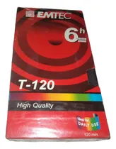 Comprar Fita Vhs Stereo T-120 Highquality 2\u002F4\u002F6 H Emtec Nova Lacrada