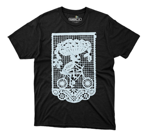 Playera Dia De Muertos Calaverita Papel Picado Panadero