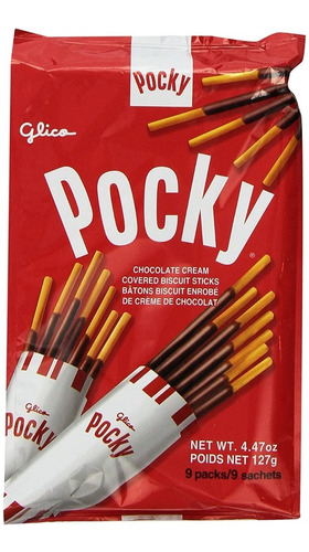 Imagen 1 de 1 de Glico Pocky Chocolate Paquete Familiar 117g 