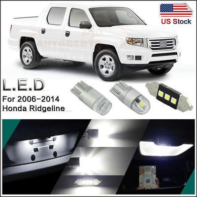 19 Led Luz Interior Paquete Kit Blanco Para 2006-2014 Honda 