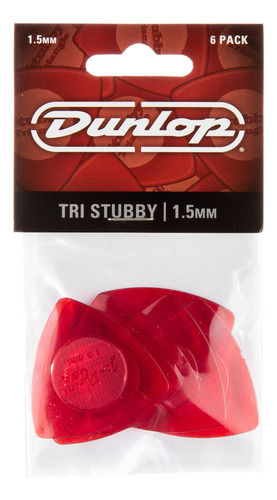 Kit 6 Palhetas Dunlop Tri Stubby Lexan - 473p Tamanho 1.50