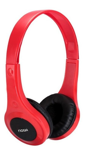 Auriculares Pc Celular Con Microfono Manos Libres Noga X4600 Color Rojo