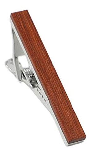 MENDEPOT Fashion Wood Tie Clip with Box Wood Tie Slide 