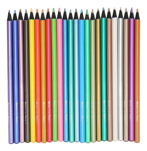 Lápices De Colorear Para Adultos, 24 Piezas, 24 Colores Metá