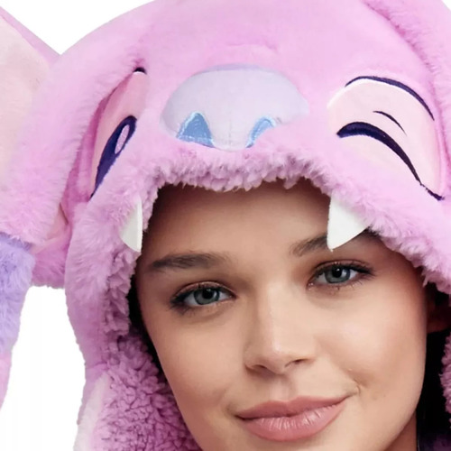 Bata De Dormir Wabi Capuch Mujer Disney Stitch Angel 1160878