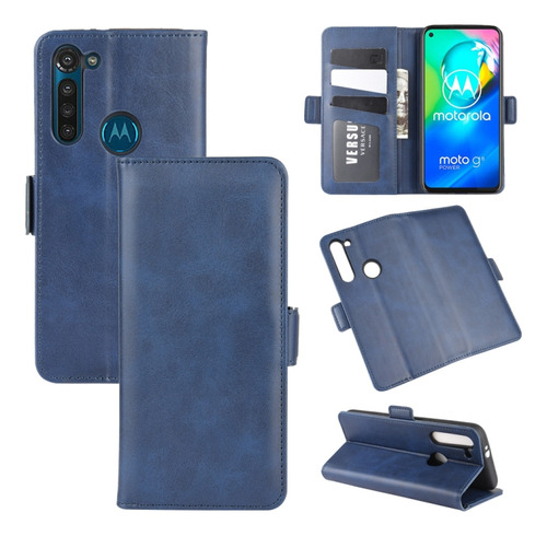 Funda De Piel De Doble Cara Para Motorola Moto G8 Power