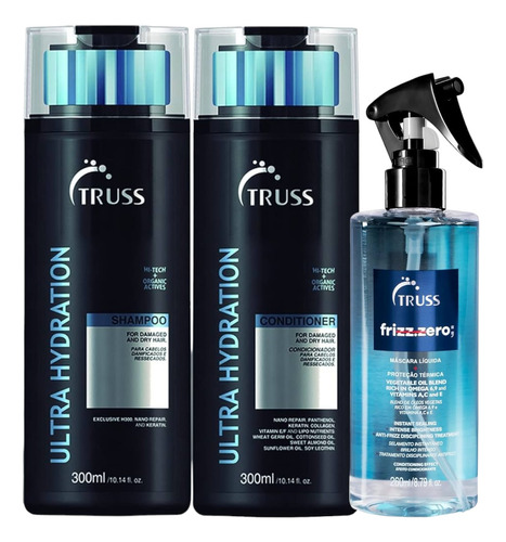 Ultra Hydration Shampoo Condi 300ml + Frizz Zero 260ml Truss