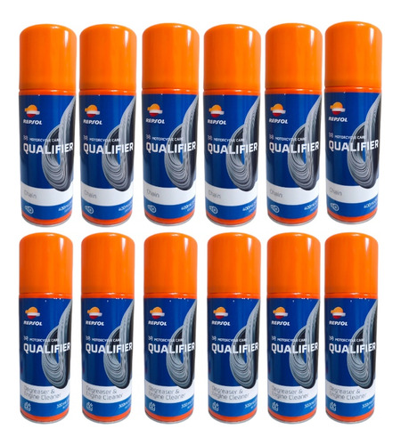 Pack 6 Lubricante De Cadena 6 Desengrasante Repsol Moto 