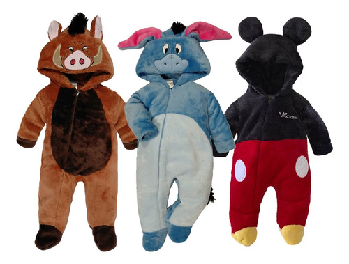 Kit 3 Mamelucos Disney Eeyore, Pumba, Mickey A Precio De 2