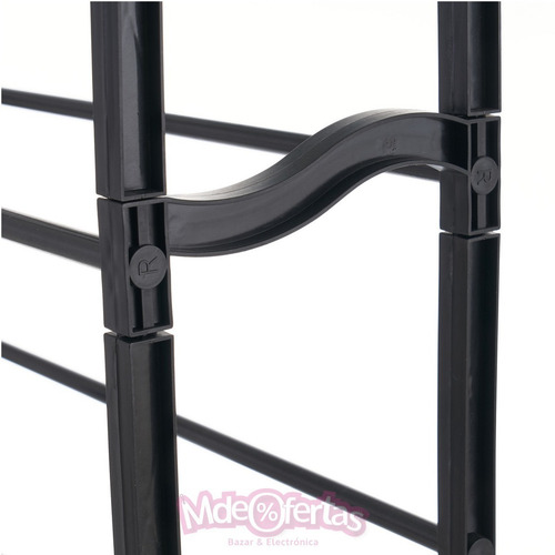 Imagen 3 de 9 de Zapatero Tipo Rack 30 Pares Liviano Resistente Modular Negro