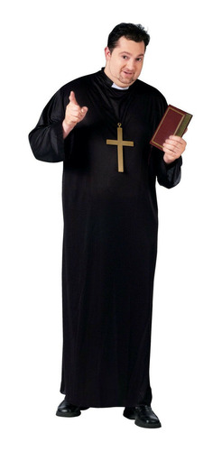 Disfraz Talla Plus Para Hombre De Sacerdote Halloween