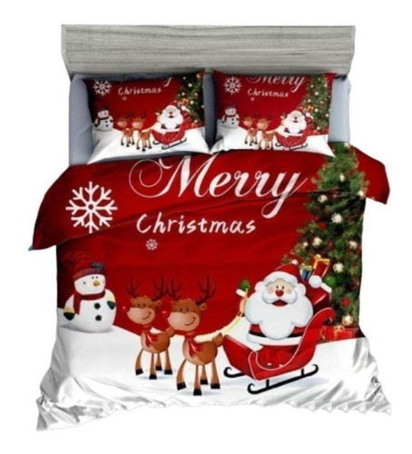 Bello Cubrecama Cobertor Navidad Quilt Verano 2 Plazas Cl3h3