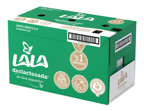 Lala, Leche Deslactosada, 12 Piezas De 1l Ts