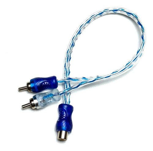 Cabo Y Azul/prata 4mm Linha Svart 1macho 2 Fêmeas Automotivo