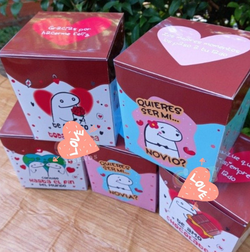 Cajas Cubos San Valentin 