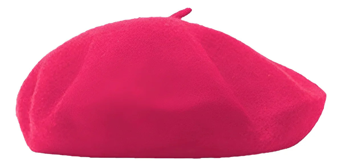 Boina Francesa Paño Artista Francia Sol Moda Gorro Sombrero Color Fucsia Talla Unica