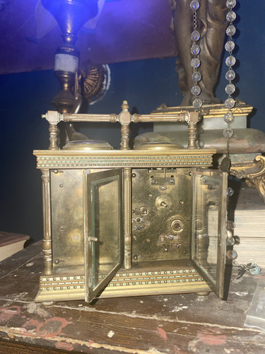 Antiguo Francés Doble Reloj Alarmajuego De Brújula (Usado)