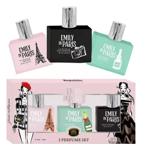Kit Perfume Para Dama 3pzs Emily In Paris Eau Da Parfum 30ml