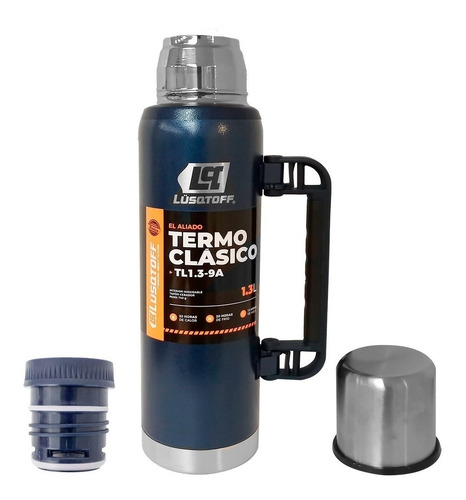 Imagen 7 de 10 de Termo Lusqtoff Acero Inoxidable 1.3 L Con Manija Frio Calor