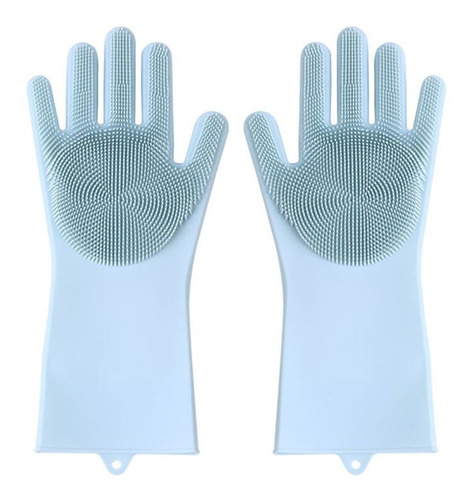 Guantes Silicona Esponja Lavaplatos Cocina Mascota Multiuso