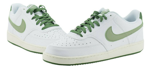 Nike Court Vision Low Blancas Con Verde