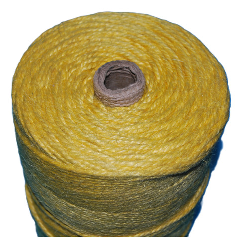 Bobina Hilado Cañamo Yute Grueso Amarillo 3mm (3kg-650m)