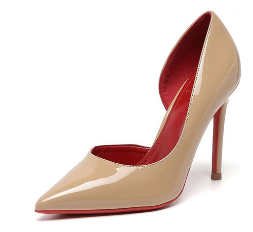 Zapatos De Mujer De Tacón Alto De Talla Grande En Color Nude