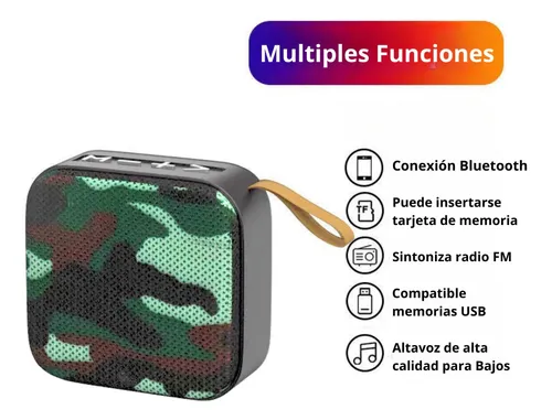 Parlante T5 Bluetooth Bafle Usb Fm Sd Bajos Alta Calidad
