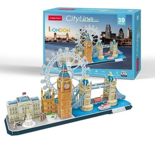 Puzzle 3d London 107 Piezas Londres Cubicfun Rompecabezas