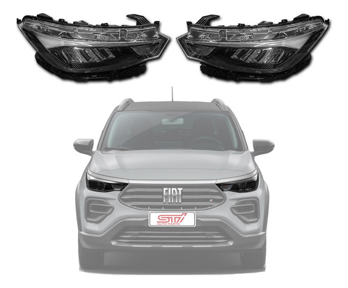 Par Farol Dianteiro C/ Led Fiat Pulse 1.0 12v 2024 Original