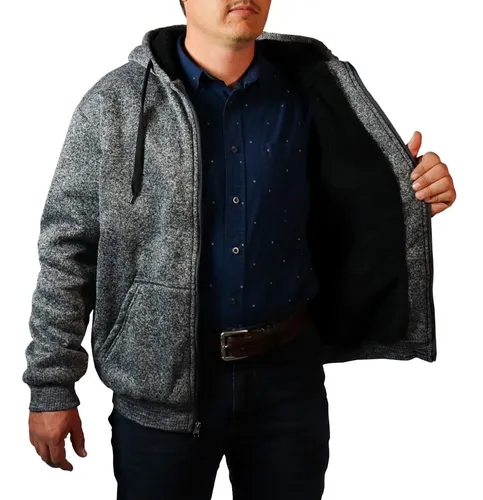 Sudadera Hoodie Hombre Borrega Con Capucha Negro Reimer