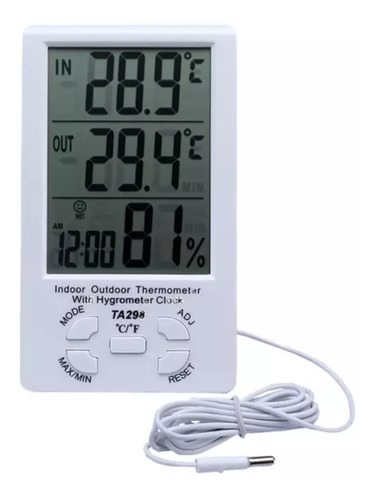 Ta298 Termohigrometro Con Sonda Higrómetro Humedad Temperatu
