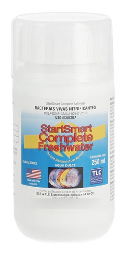 Bacteria P/peces Acuarios Startsmart Agua Dulce 250 Ml