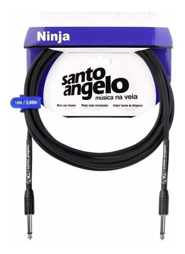 Cabo P10 Santo Angelo 3,05m Guitarra Baixo Teclado 10f Ninja