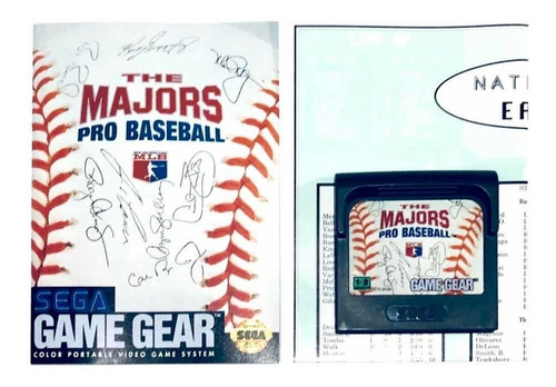 The Majors Pro Baseball - Juego Manual Y Poster De Game Gear