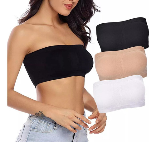 3pzs Brasier Push Up Strapless Sin Tirantes Y Invisible Bra