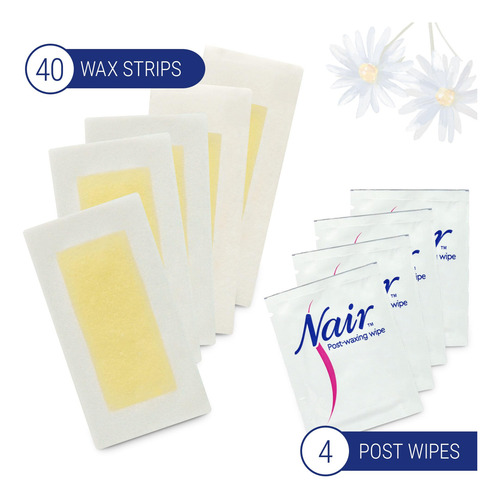 Bikini Depilatorio Con Tiras De Cera Nair Sensitive Face X40