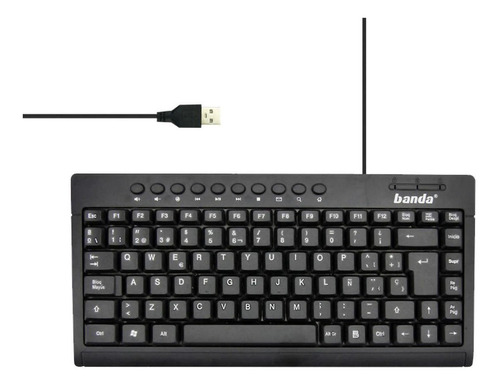 Teclado Wired Usb Compacto Español K1000