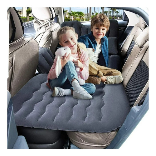 Colchón Inflable Para Auto Inflador 12v Y 2 Almohadas Cómodo