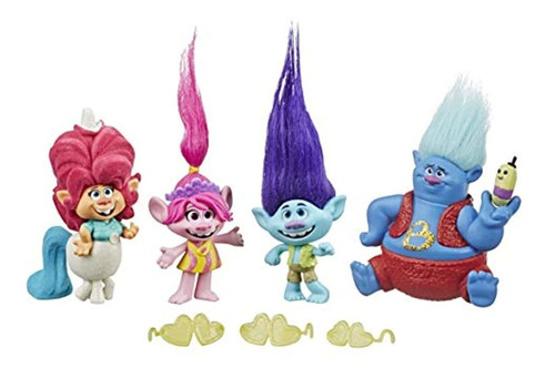 Trolls Dreamworks Lonesome Flats Tour Pack, 5 Muñecas Pequeñ