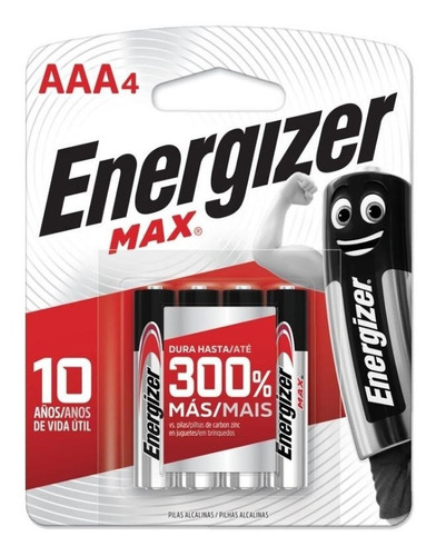 Energizer Max Aaa 4 Blister X4 Total 16unidades