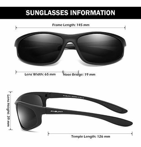 Óculos De Sol Esportivos Polarizados Faguma Para Homens, Cic
