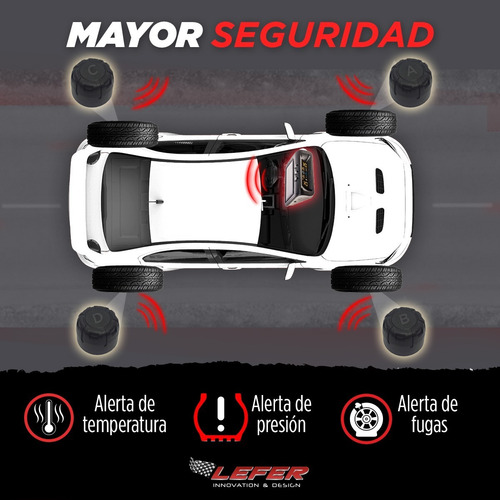 Imagen 4 de 10 de Tpms Kit Sensor Presion Temperatura Neumaticos Externo Solar