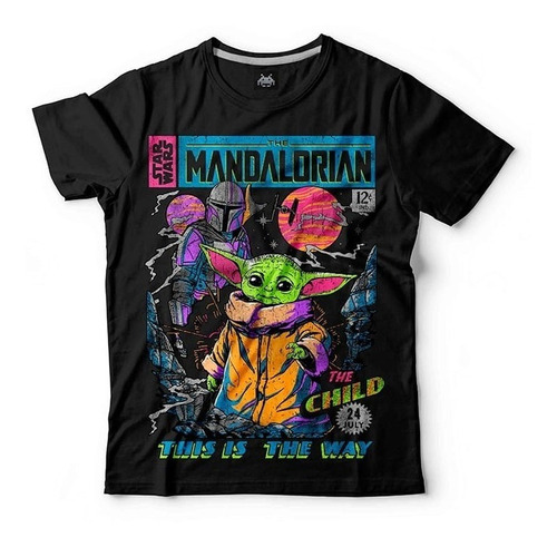 Remera Baby Yoda Niño Niña Niñx  Plena  Algodon Premium