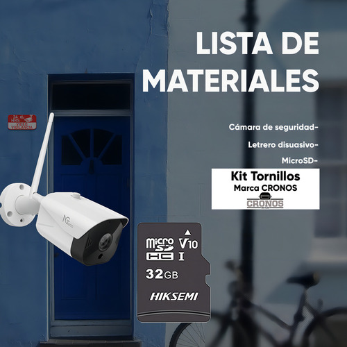 Zkteco Cámara De Seguridad Ng-c401-plus-32 Con Microsd 32gb Bullet Wifi 1080p Distancia Ir 15 Metros Almacenamiento Local Y En La Nube Control Remoto Audio Bidireccional Máxima Seguridad Cctv