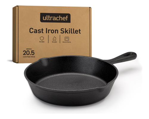 Sartén De Hierro Fundido Precurado Ultrachef Skillet 20.5cm-